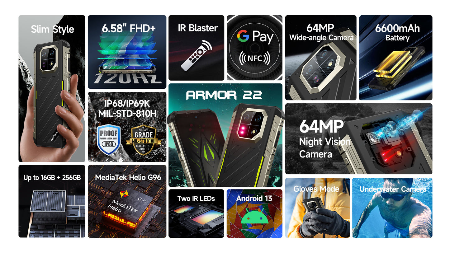 🔥 Ulefone Armor 22 – El smartphone indestructible que lo resiste todo