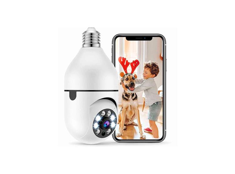 💡 Foco Cámara 360° Wi-Fi – Vigilancia total en un solo dispositivo