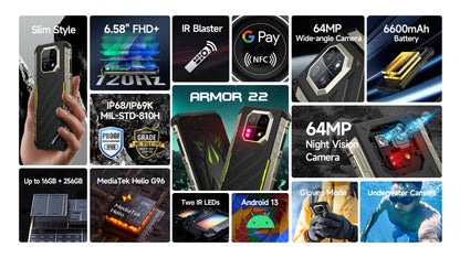 🔥 Ulefone Armor 22 – El smartphone indestructible que lo resiste todo