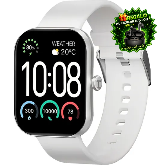 🔥 Smartwatch Haylou S6 📞 Responde llamadas desde tu muñeca 💧 Resistente al agua IP68 🏃 127 modos deportivos 🔋 Hasta 7 días de batería