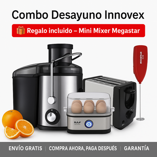 Combo Desayuno Innovex 🍞☕ + Mini Mixer de Regalo 🎁