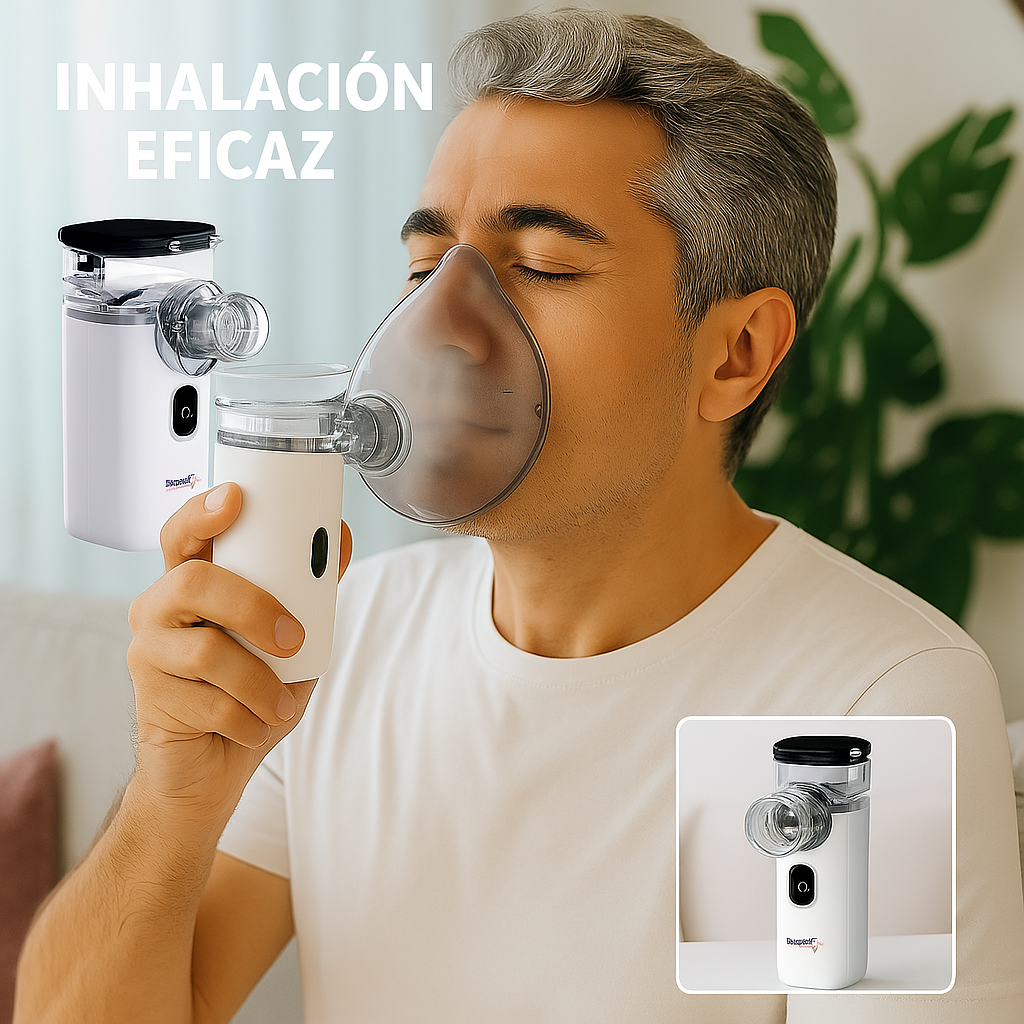 💨 Nebulizador Mesh Portátil e Inalámbrico – Alivio Respiratorio en Cualquier Lugar