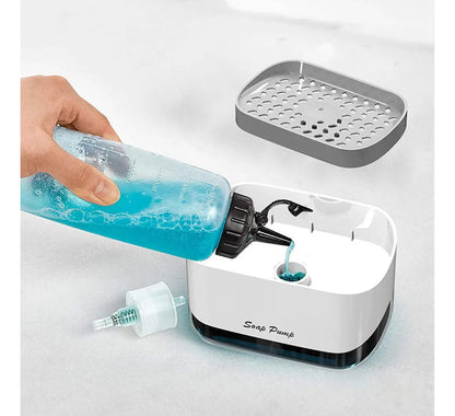 🧼 Dispensador de Jabón con Portaesponjas – Práctico y 2 en 1