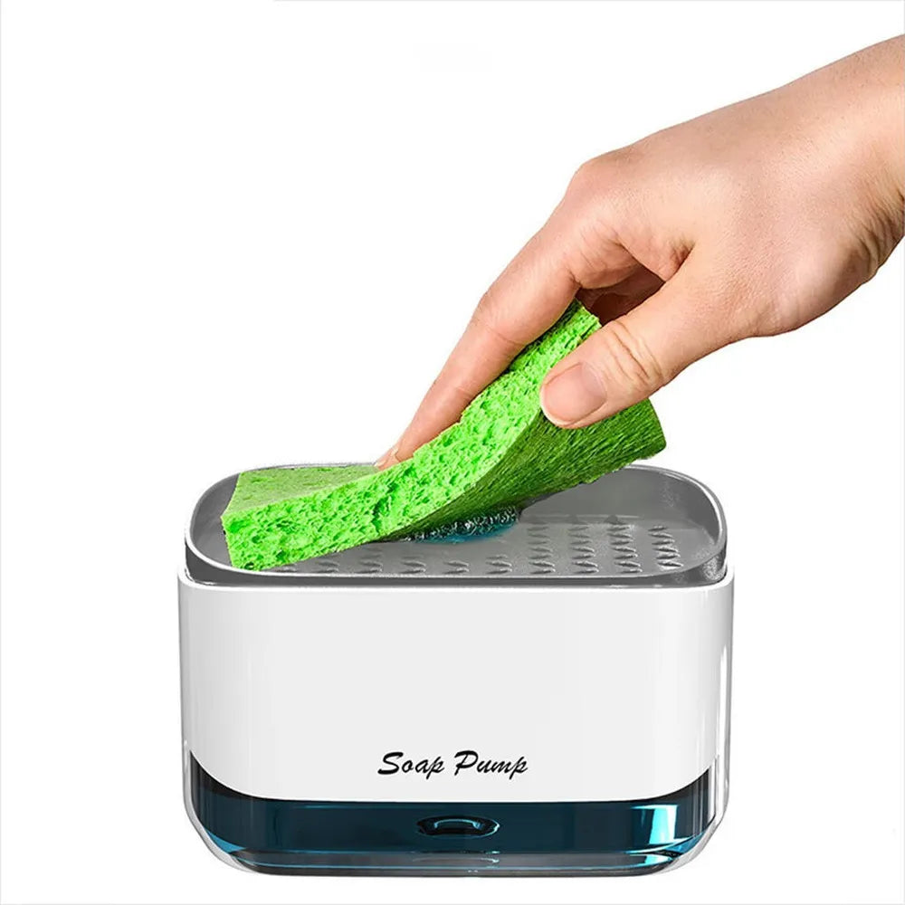 🧼 Dispensador de Jabón con Portaesponjas – Práctico y 2 en 1
