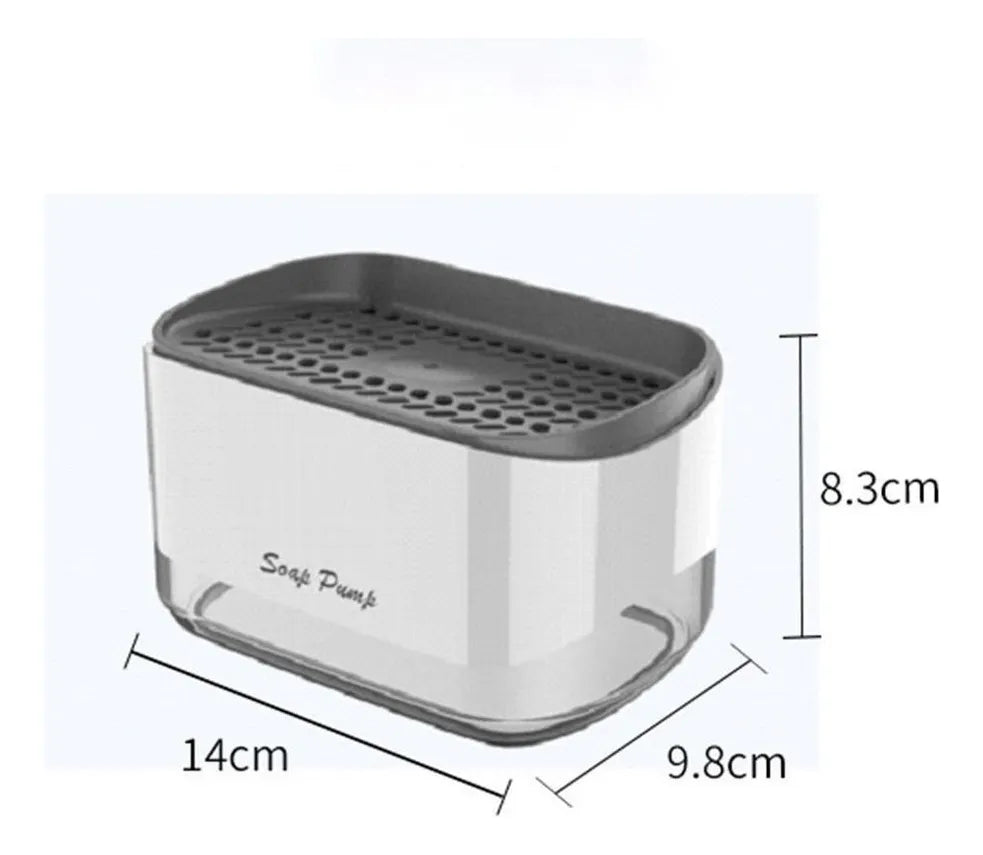 🧼 Dispensador de Jabón con Portaesponjas – Práctico y 2 en 1