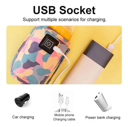 👇  🍼 Bolsa Calentadora de Biberón USB – Térmica, portátil y con 3 niveles de temperatura
