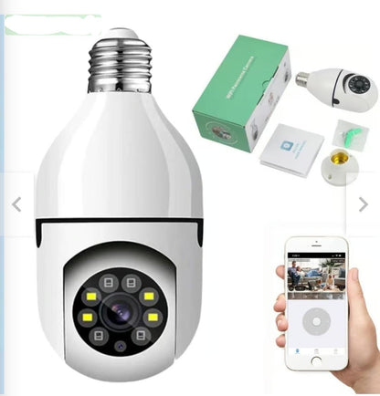 💡 Foco Cámara 360° Wi-Fi – Vigilancia total en un solo dispositivo