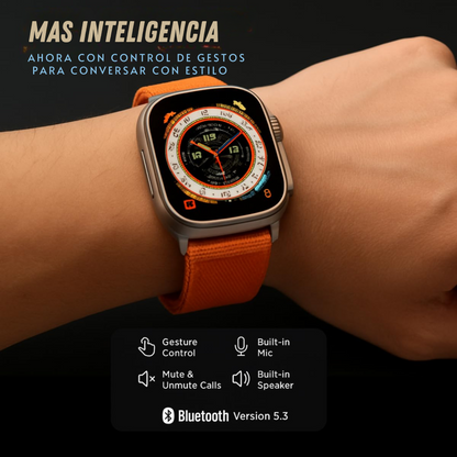 Smartwatch 2.2" Ultra – Notificaciones, música y cámara