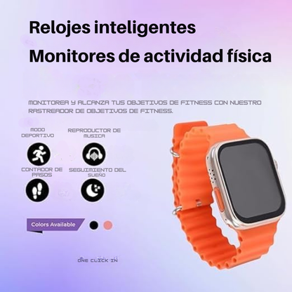 Smartwatch 2.2" Ultra – Notificaciones, música y cámara