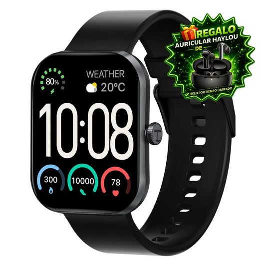 🔥 Smartwatch Haylou S6 📞 Responde llamadas desde tu muñeca 💧 Resistente al agua IP68 🏃 127 modos deportivos 🔋 Hasta 7 días de batería