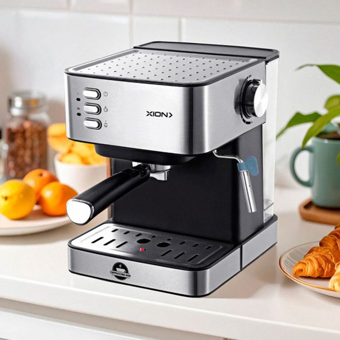 Cafetera Espresso Xion XI-CM21 · 15 Bares + Molinillo RAF Inox (Regalo)