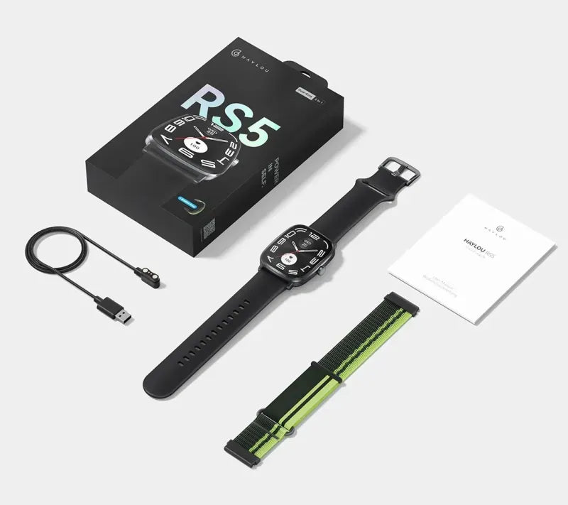 Haylou RS5 — Pantalla premium, salud 24/7, IP68